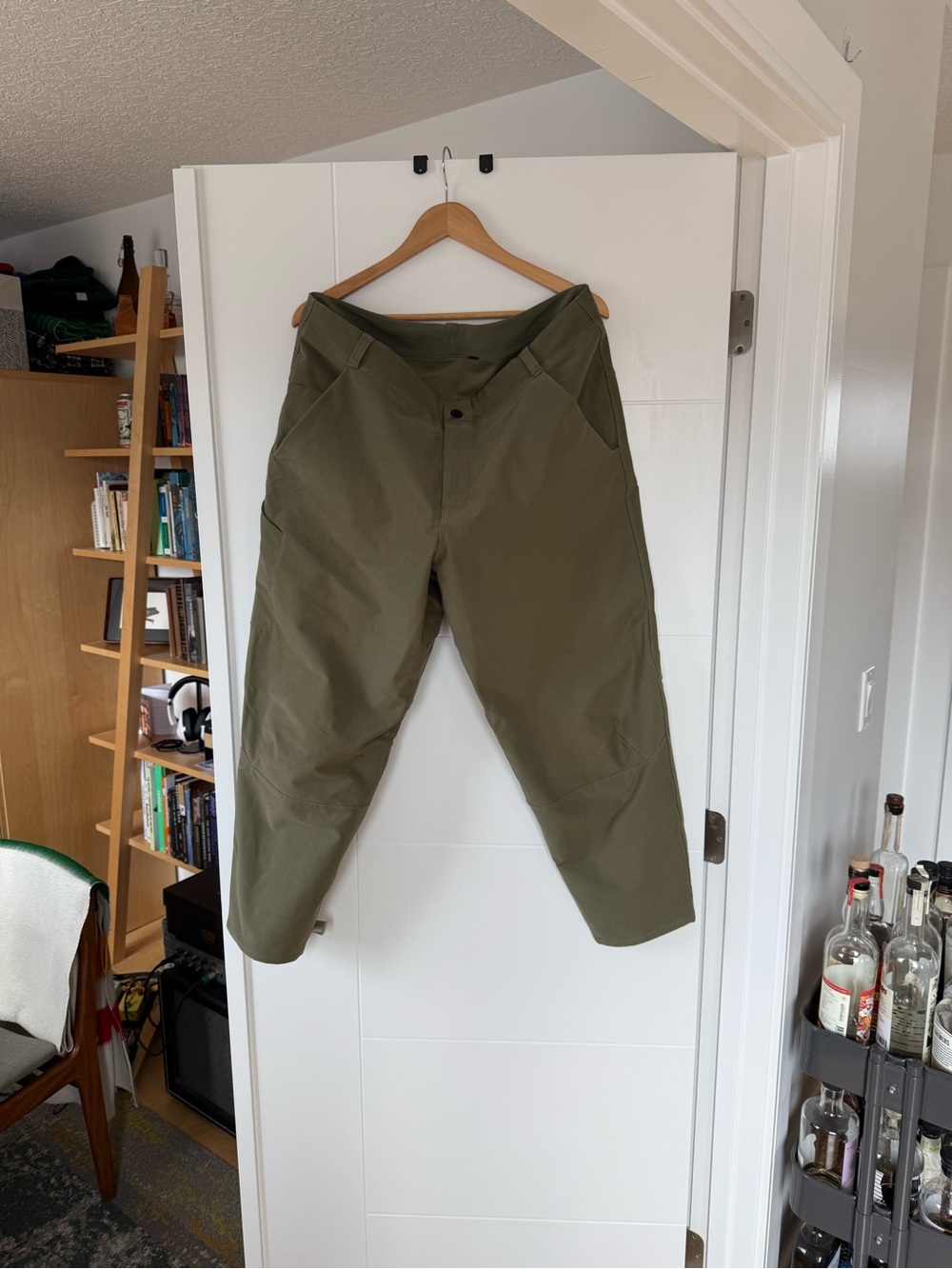 Men's Olive Green Casual Utility Pants